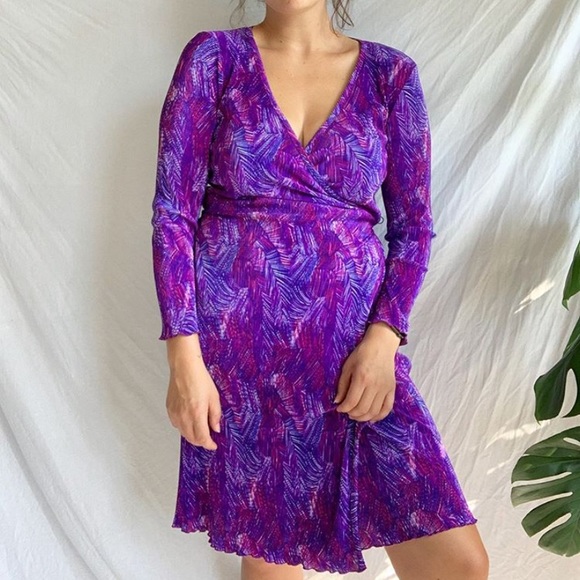 Vintage Dresses & Skirts - Vintage Micropleated Wrap Dress Vintage Dresses & Skirts - Vintage Micropleated Wrap Dress